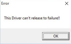 Ошибка this. Driver Error. Windows Driver Error. This Driver can't release to failure фото. I can't release.