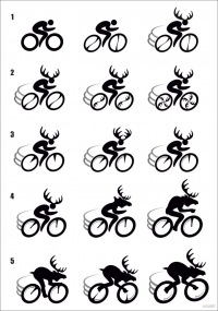 Лось на велосипеде картинка